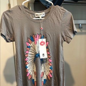 Wildfox Feather Headdress Top